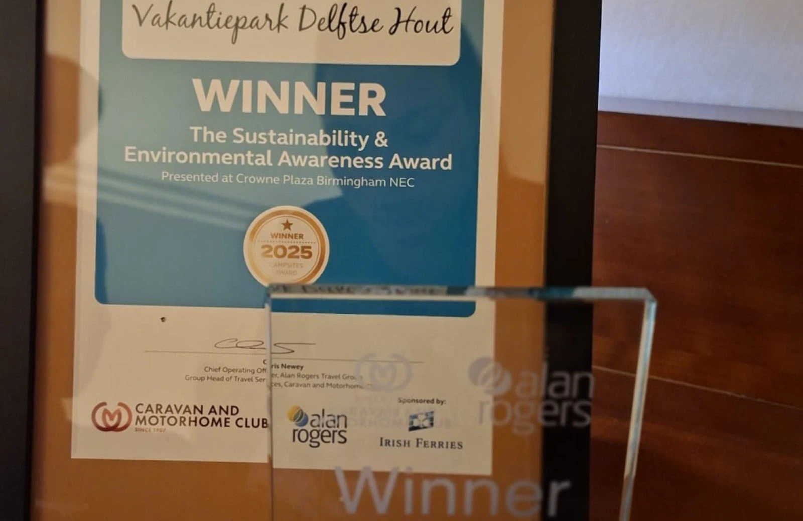 Vakantiepark delftse hout wint sustainability environmental awareness award 1