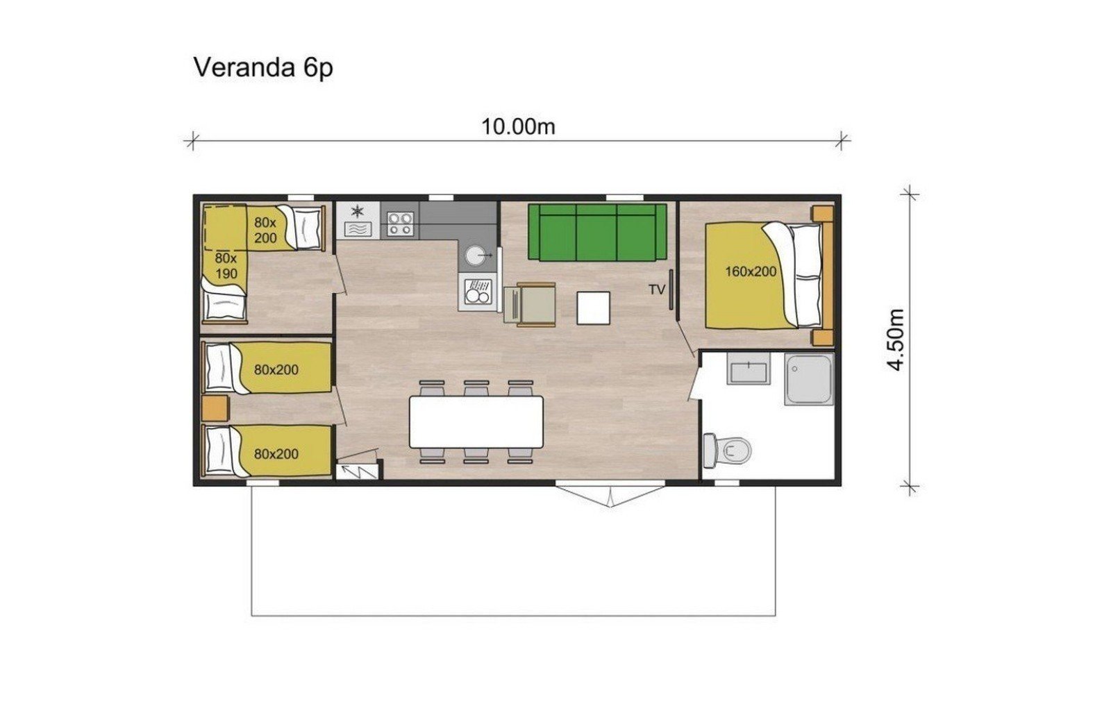 Veranda chalet 6 personen 21