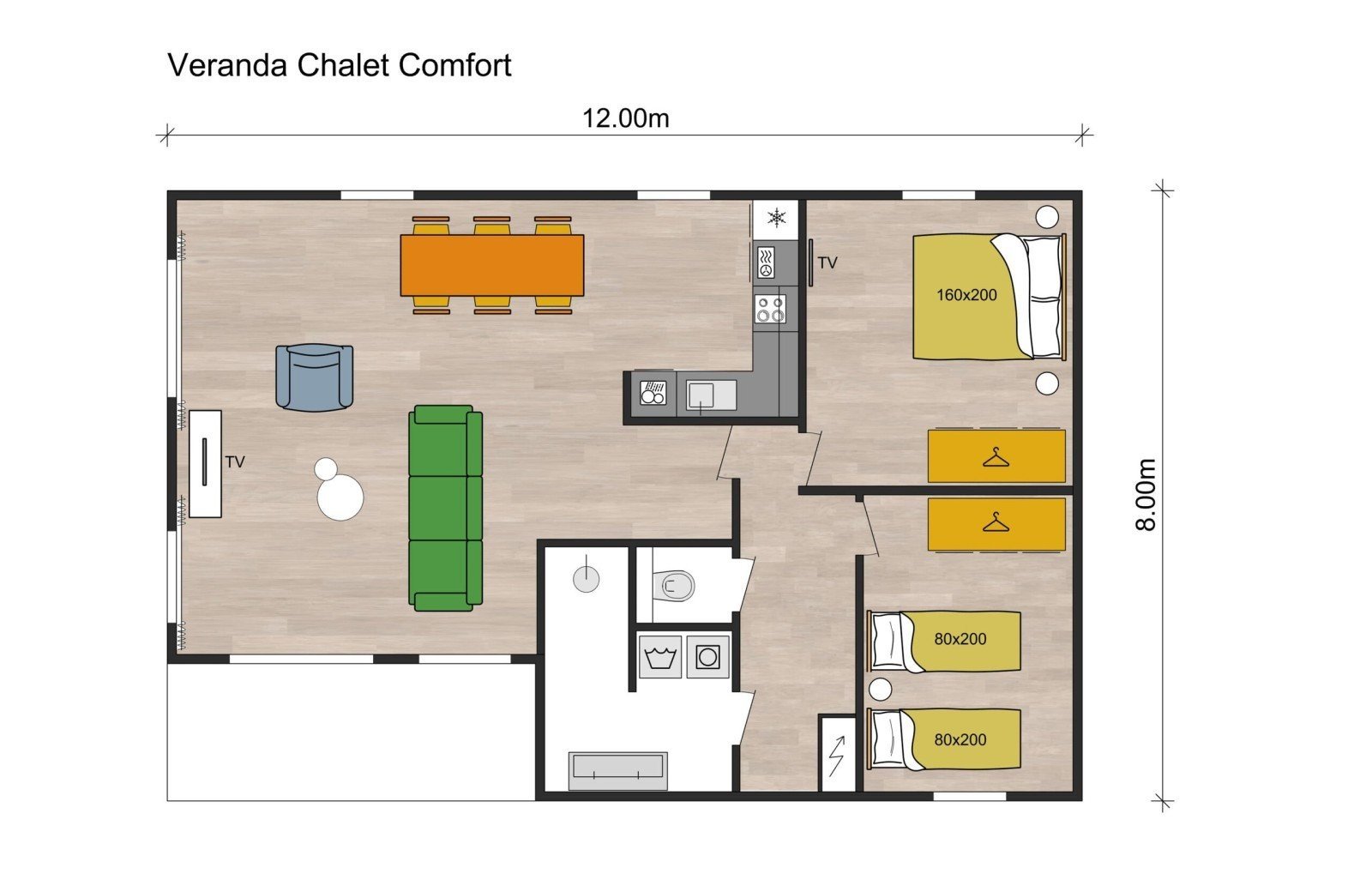 Veranda chalet comfort 4p